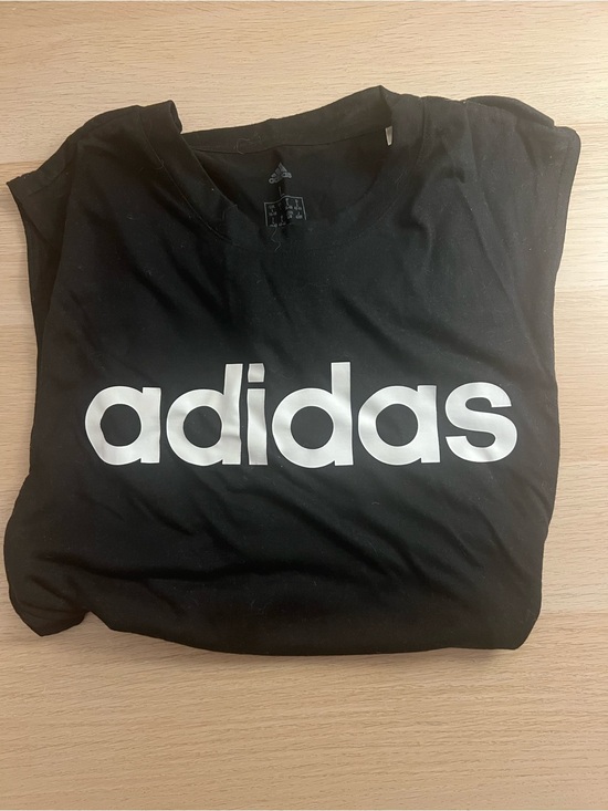 adidas Tops - adidas Black Tee with White Wordmark